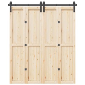 Kit de herrajes para puertas correderas acero negro 183 cm von , Türartikel - Ref: Foro24-4009744, Preis: 95,30 €, Rabatt: %