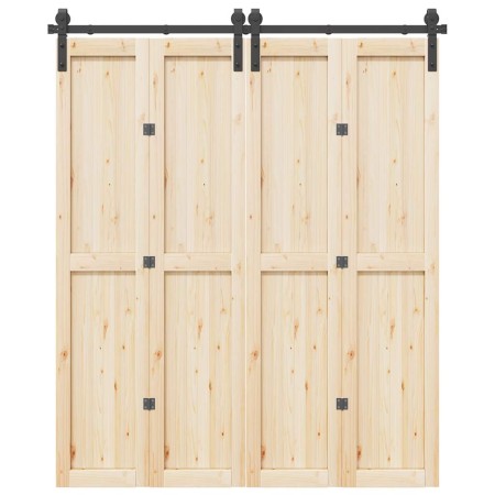 Kit de herrajes para puertas correderas acero negro 183 cm von , Türartikel - Ref: Foro24-4009744, Preis: 95,30 €, Rabatt: %