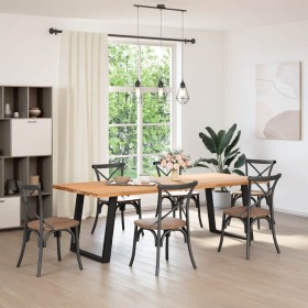 Patas para mesa de comedor en forma de U 2 uds acero negro by , Table legs - Ref: Foro24-4012796, Price: 77,71 €, Discount: %