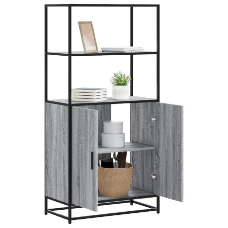 Aparador alto madera de ingeniería y metal gris Sonoma by , Sideboards - Ref: Foro24-849052, Price: 112,26 €, Discount: %