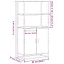 Aparador alto madera de ingeniería y metal gris Sonoma by , Sideboards - Ref: Foro24-849052, Price: 112,26 €, Discount: %