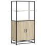 Aparador alto madera de ingeniería y metal Sonoma 68x35x139 cm von , Sideboards - Ref: Foro24-849050, Preis: 111,38 €, Rabatt: %