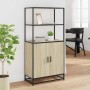 Aparador alto madera de ingeniería y metal Sonoma 68x35x139 cm von , Sideboards - Ref: Foro24-849050, Preis: 111,38 €, Rabatt: %