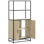 Aparador alto madera de ingeniería y metal Sonoma 68x35x139 cm von , Sideboards - Ref: Foro24-849050, Preis: 111,38 €, Rabatt: %