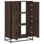 Aparador alto madera de ingeniería y metal marrón roble von , Sideboards - Ref: Foro24-849073, Preis: 105,42 €, Rabatt: %