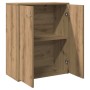 Aparador de madera de ingeniería roble artisan 60x30x75 cm by , Sideboards - Ref: Foro24-855899, Price: 69,56 €, Discount: %