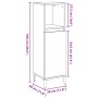Armario de baño madera contrachapada gris hormigón 30x30x100 cm by , bathroom vanities - Ref: Foro24-857110, Price: 54,95 €, ...
