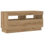 Mueble de TV luces LED madera roble artisan 180x35x40 cm von , TV-Möbel - Ref: Foro24-3329164, Preis: 159,85 €, Rabatt: %