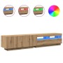 Mueble de TV luces LED madera roble artisan 200x35x40 cm von , TV-Möbel - Ref: Foro24-3329166, Preis: 190,67 €, Rabatt: %