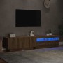 Mueble de TV luces LED madera roble artisan 200x35x40 cm von , TV-Möbel - Ref: Foro24-3329166, Preis: 190,67 €, Rabatt: %