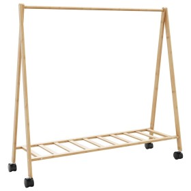Perchero con estantes y ruedas 106x34x106,5 cm bambú von , Kommoden-Organizer und Bar-Kleiderbügel - Ref: Foro24-4008903, Pre...