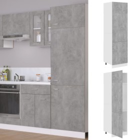 Kühlschrankschrank aus Betonholz, 60 x 57 x 207 cm von vidaXL, Küchenschränke - Ref: Foro24-802542, Preis: 170,68 €, Rabatt: %