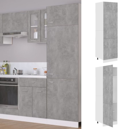 Kühlschrankschrank aus Betonholz, 60 x 57 x 207 cm von vidaXL, Küchenschränke - Ref: Foro24-802542, Preis: 170,68 €, Rabatt: %
