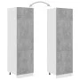 Engineered concrete wood refrigerator cabinet 60x57x207 cm by vidaXL, Kitchen cabinets - Ref: Foro24-802542, Price: 168,48 €,...