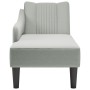 Chaise longue con reposabrazos derecho terciopelo gris claro by , Daybeds - Ref: Foro24-4009792, Price: 115,30 €, Discount: %