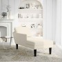 Tumbona con almohada y reposabrazo derecho terciopelo crema by , Daybeds - Ref: Foro24-4009814, Price: 138,42 €, Discount: %