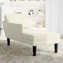 Tumbona con almohada y reposabrazo derecho terciopelo crema by , Daybeds - Ref: Foro24-4009814, Price: 138,42 €, Discount: %