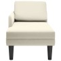 Tumbona con almohada y reposabrazo derecho terciopelo crema by , Daybeds - Ref: Foro24-4009814, Price: 138,42 €, Discount: %
