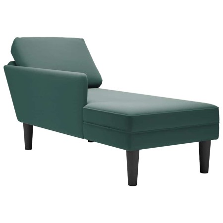 Tumbona almohada y reposabrazo derecho terciopelo verde oscuro by , Daybeds - Ref: Foro24-4009809, Price: 116,61 €, Discount: %