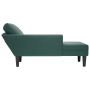 Tumbona almohada y reposabrazo derecho terciopelo verde oscuro by , Daybeds - Ref: Foro24-4009809, Price: 116,61 €, Discount: %