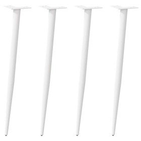 Patas para mesa de centro cónicas 4 uds acero blanco 72-73 cm by , Table legs - Ref: Foro24-4012517, Price: 60,54 €, Discount: %