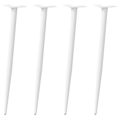 Patas para mesa de centro cónicas 4 uds acero blanco 72-73 cm by , Table legs - Ref: Foro24-4012517, Price: 60,54 €, Discount: %