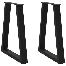 Patas para mesa de centro en forma de V 2 uds acero negro by , Table legs - Ref: Foro24-4012560, Price: 86,53 €, Discount: %