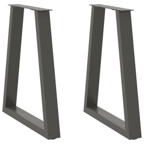 Patas para mesa de centro en forma de V 2 uds antracita acero by , Table legs - Ref: Foro24-4012562, Price: 96,49 €, Discount: %