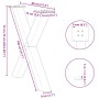 Patas para mesa comedor forma X 2uds acero natural 80x(72-73)cm de , Patas para mesas - Ref: Foro24-4012983, Precio: 106,76 €...