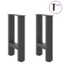 Patas de mesa de centro acero antracita 2 uds 28x(42-43) cm by , Table legs - Ref: Foro24-4013274, Price: 53,02 €, Discount: %