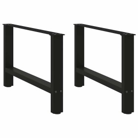 Patas de mesa de centro acero negro 2 uds 70x(42-43) cm by , Table legs - Ref: Foro24-4013288, Price: 61,36 €, Discount: %