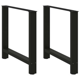 Patas de mesa de centro acero negro 2 uds 80x(72-73) cm by , Table legs - Ref: Foro24-4013312, Price: 80,78 €, Discount: %