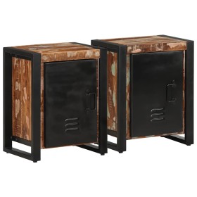 Mesitas de noche 2 uds multicolor madera maciza rugosa mango von , Nachttische - Ref: Foro24-4013566, Preis: 223,10 €, Rabatt: %