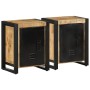 Mesitas de noche 2 piezas madera maciza rugosa mango de , Mesitas de noche - Ref: Foro24-4013564, Precio: 222,74 €, Descuento: %