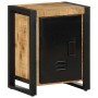 Mesitas de noche 2 piezas madera maciza rugosa mango de , Mesitas de noche - Ref: Foro24-4013564, Precio: 222,74 €, Descuento: %
