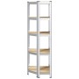 Estantería esquina 5 niveles madera contrachapada y acero plata by , Industrial shelving - Ref: Foro24-4016944, Price: 48,61 ...