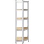 Estantería esquina 5 niveles madera contrachapada y acero plata by , Industrial shelving - Ref: Foro24-4016944, Price: 48,61 ...