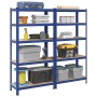 Estanterías de 5 baldas 2 uds madera contrachapada y acero azul von , Industrieregale - Ref: Foro24-4016950, Preis: 85,39 €, ...