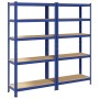 Estanterías de 5 baldas 2 uds madera contrachapada y acero azul von , Industrieregale - Ref: Foro24-4016950, Preis: 85,39 €, ...