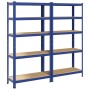 Estanterías de 5 baldas 2 uds madera contrachapada y acero azul von , Industrieregale - Ref: Foro24-4016950, Preis: 85,39 €, ...