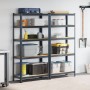 Estante almacenaje 5 niveles 2 uds acero y madera contrachapada von , Industrieregale - Ref: Foro24-4016952, Preis: 85,50 €, ...