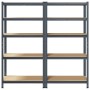 Estante almacenaje 5 niveles 2 uds acero y madera contrachapada von , Industrieregale - Ref: Foro24-4016952, Preis: 85,50 €, ...