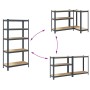 Estante almacenaje 5 niveles 2 uds acero y madera contrachapada von , Industrieregale - Ref: Foro24-4016952, Preis: 85,50 €, ...