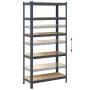Estante almacenaje 5 niveles 2 uds acero y madera contrachapada von , Industrieregale - Ref: Foro24-4016952, Preis: 85,50 €, ...