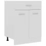 Weißer Küchenunterschrank mit Schubladen aus Holzwerkstoff von vidaXL, Küchenschränke - Ref: Foro24-801228, Preis: 80,32 €, R...
