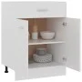 Weißer Küchenunterschrank mit Schubladen aus Holzwerkstoff von vidaXL, Küchenschränke - Ref: Foro24-801228, Preis: 80,32 €, R...