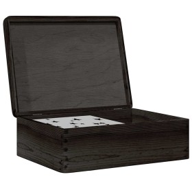 Caja de madera con tapa madera maciza de pino negra 40x30x13 cm von , Aufbewahrungskörbe - Ref: Foro24-4017395, Preis: 37,12 ...