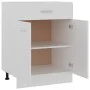 Weißer Küchenunterschrank mit Schubladen aus Holzwerkstoff von vidaXL, Küchenschränke - Ref: Foro24-801228, Preis: 80,32 €, R...