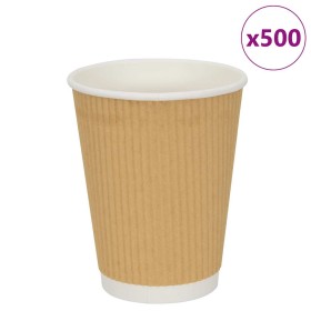 Tazas de café de papel 500 uds 12oz 300ml marrón von , Einwegbecher - Ref: Foro24-4102800, Preis: 78,63 €, Rabatt: %