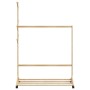 Perchero con ganchos y ruedas 100x35x157 cm bambú von , Kommoden-Organizer und Bar-Kleiderbügel - Ref: Foro24-4008915, Preis:...